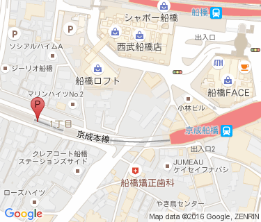 京成パーク船橋本町1丁目第1駐輪場の地図