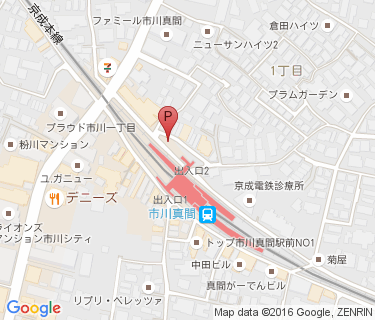 京成市川真間駅前駐輪場の地図