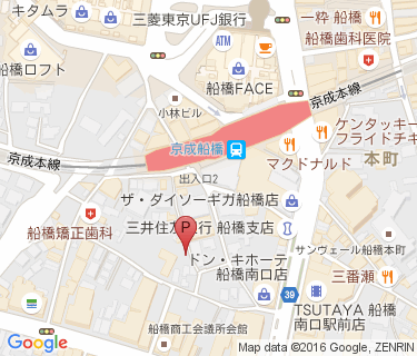 船橋駅第2自転車等駐車場の地図