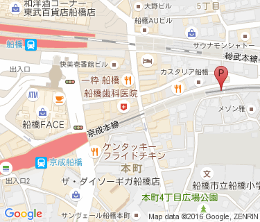 船橋駅第5自転車等駐車場の地図