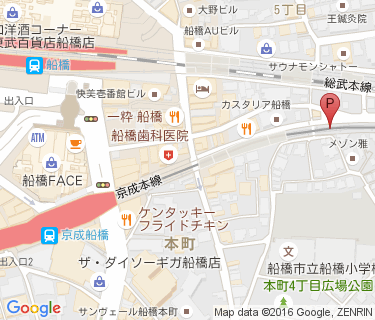 船橋駅第6自転車等駐車場の地図