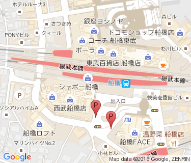 船橋駅南口自転車駐車場の地図