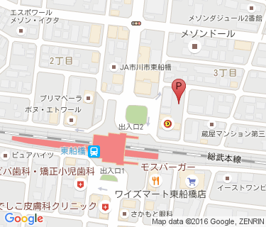 東船橋駅第3自転車等駐車場の地図