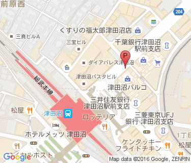 津田沼駅第1自転車等駐車場の地図