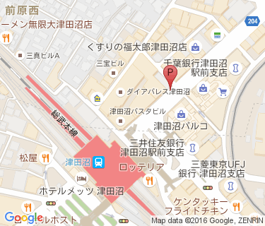 津田沼駅第2自転車等駐車場の地図