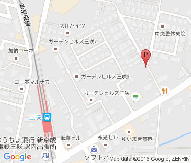 三咲駅自転車等駐車場の地図