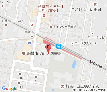 二和向台駅第1自転車等駐車場の地図