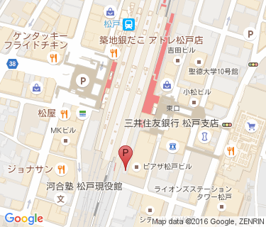 松戸駅東口自転車駐車場の地図