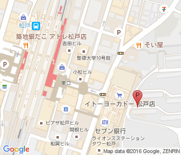 松戸駅東口相模台自転車駐車場の地図