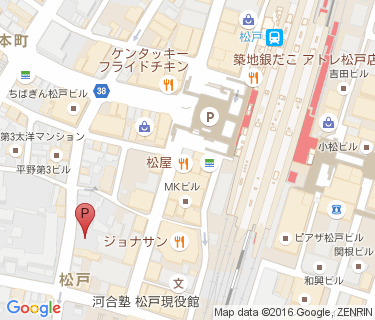 松戸駅西口第3自転車駐車場の地図