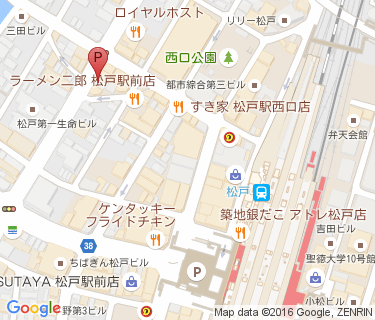 松戸駅西口第4自転車駐車場の地図