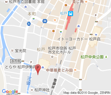松戸駅西口宮田自転車駐車場の地図