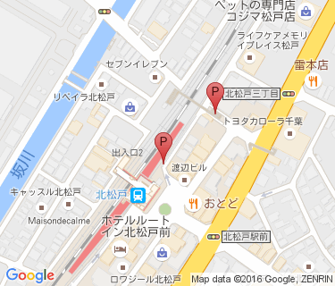 北松戸駅東口第2自転車駐車場の地図