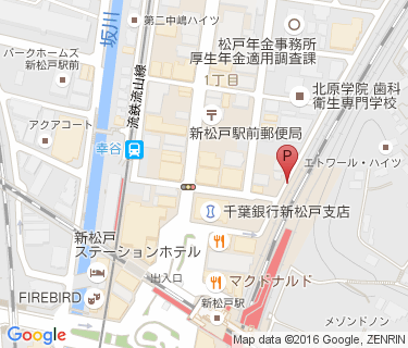 新松戸駅西口第1自転車駐車場の地図