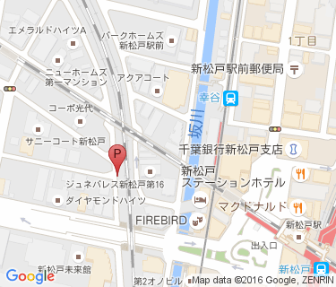 新松戸駅西口第4自転車駐車場の地図