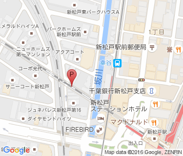 新松戸駅西口高架下第1自転車駐車場の地図