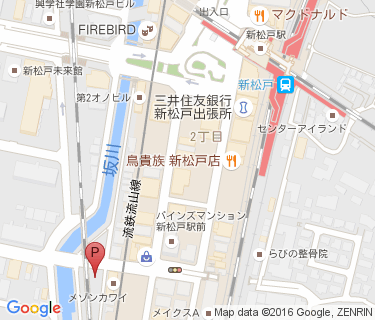 新松戸駅西口高架下第2自転車駐車場の地図