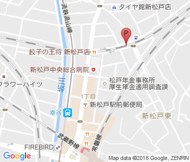 新松戸駅西口高架下第4自転車駐車場の地図