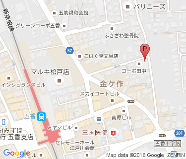 五香駅東口第2自転車駐車場の地図