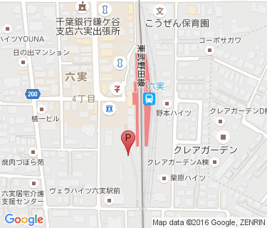 六実駅第1自転車駐車場の地図