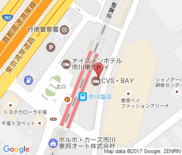 市川塩浜駅南駐輪場の地図