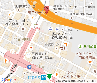 門前仲町駅自転車駐車場の地図