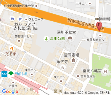 門前仲町駅第二自転車駐車場の地図
