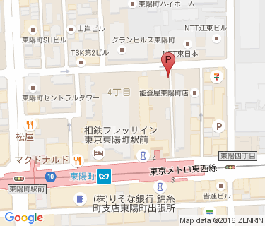 東陽町駅自転車駐車場の地図
