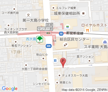 西大島駅自転車駐車場の地図