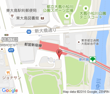 東大島駅前自転車駐車場の地図