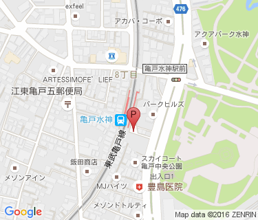 亀戸水神駅自転車駐車場の地図