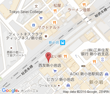 新小岩駅南口自転車駐車場の地図