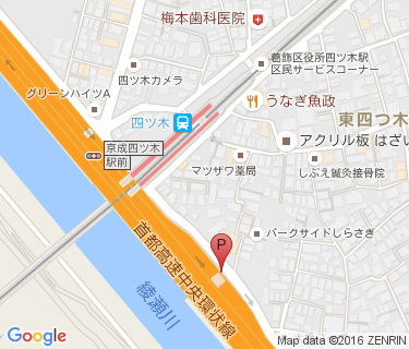 四つ木高架下自転車駐車場の地図