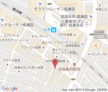 成瀬駅南口臨時バイク駐車場の地図