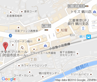 鶴川駅西側自転車駐車場の地図