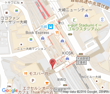 大崎駅西口駐輪場(地下)の地図