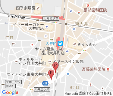 大井町駅西口第2自転車等駐車場の地図