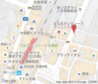 大森駅水神口自転車等駐車場(区道歩道上)の地図