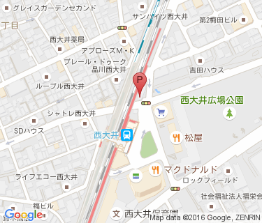 西大井駅自転車駐車場の地図