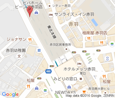 赤羽駅西口北自転車駐車場の地図