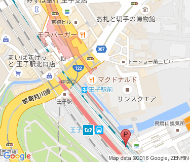 王子駅南口自転車駐車場の地図