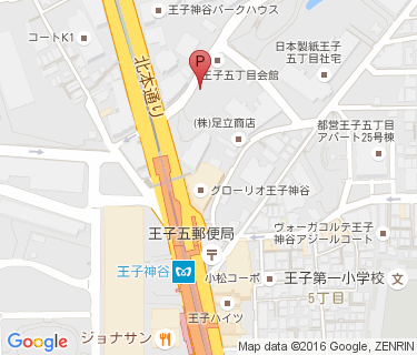 王子神谷駅北自転車駐車場の地図
