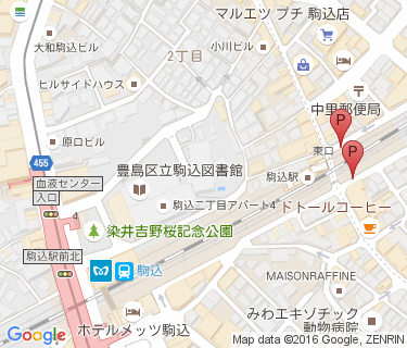 駒込駅前指定自転車置場の地図