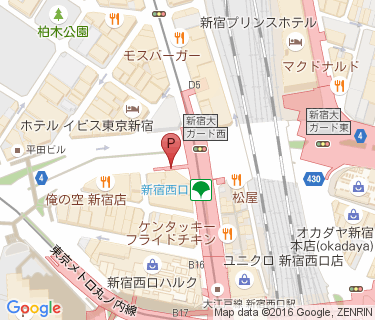 新宿駅 自転車等整理区画 C区画の地図