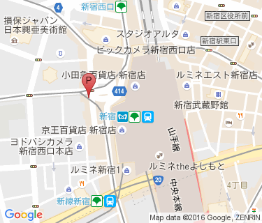 新宿駅 自転車等整理区画 I区画の地図