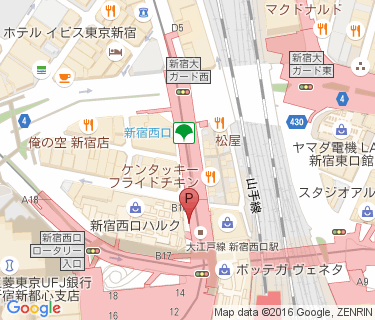 新宿駅 路上自転車等駐輪場 路上4の地図