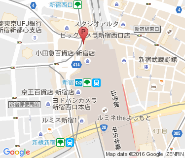 新宿駅 路上自転車等駐輪場 路上14の地図