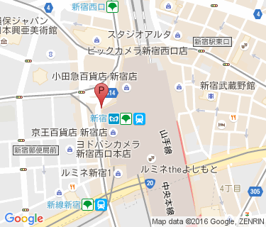 新宿駅 路上自転車等駐輪場 路上15の地図