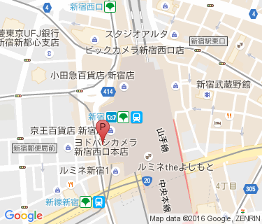 新宿駅 路上自転車等駐輪場 路上16の地図