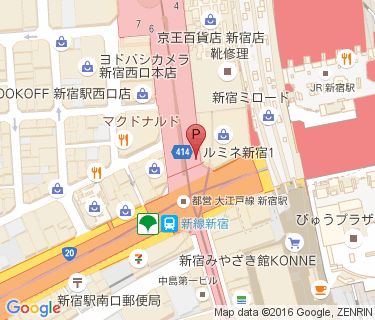 新宿駅 路上自転車等駐輪場 路上18の地図